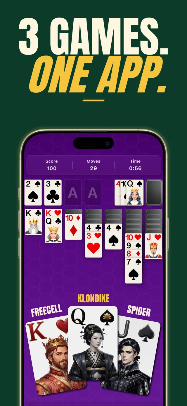 Solitaire gameplay screenshot